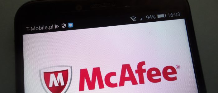 McAfee-Logo auf einem Smartphone