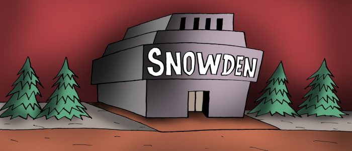 Edward Snowdens Mausoleum - eine Karikatur