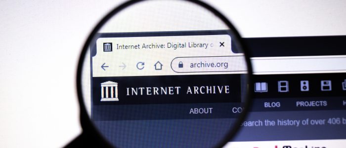 Die Website des Internet Archive