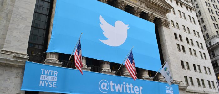 Twitter-Banner an der New York Stock Exchange