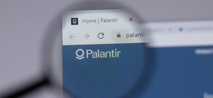 Logo und Webseite von Palantir