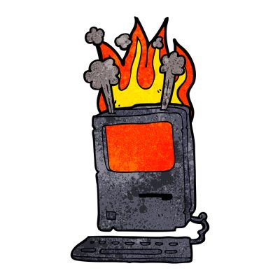 Die Glosse ist so heiß, da fängt jeder Rechner Feuer (Symbolbild)