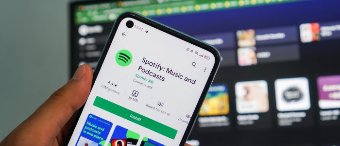 Die Spotify-App auf einem Handy