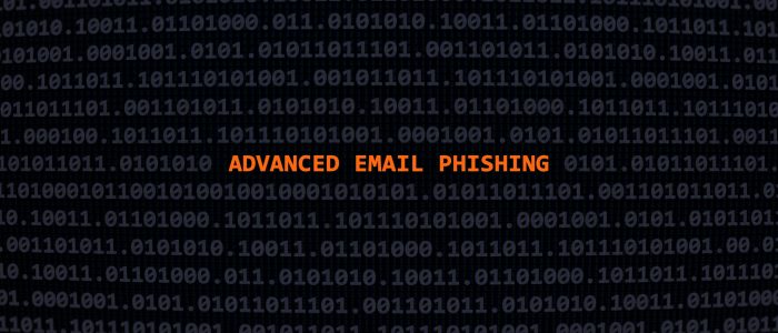 Cyber-Angriff mit erweitertem E-Mail-Phishing (Text zwischen ascii-Binärstil)