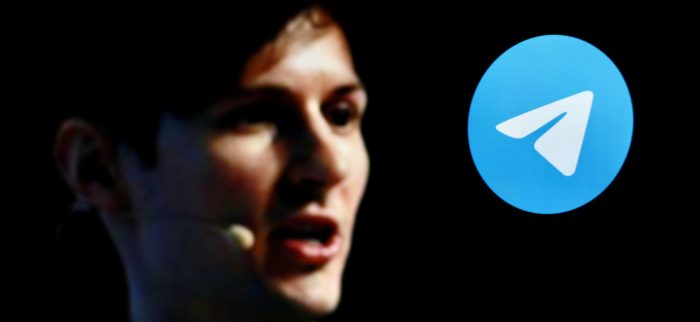 Pavel Durov und das Logo von Telegram