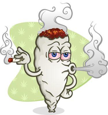 Cannabis Rauch Cartoon-Charakter