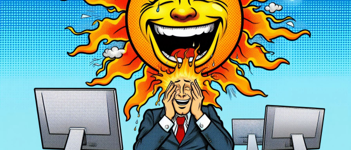 Symbolbild zur Glosse im Juni 2025: Zu viel Sonne ist schlecht fürs Denkvermögen.