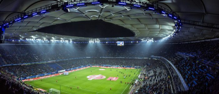 Fußball live, Volksparkstadion, Hamburg.