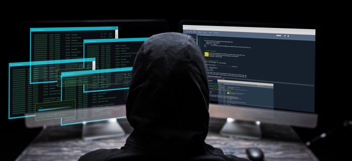 Ein Hacker steuert sein Botnetz (Symbolbild)