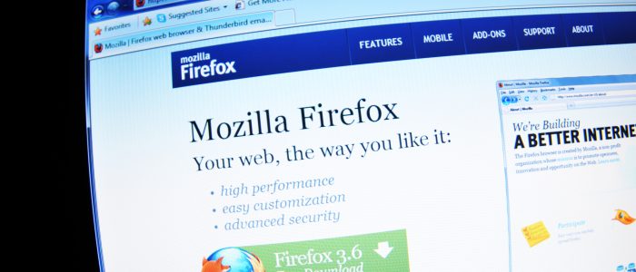 Die Webseite von Mozilla Firefox, besucht mit einem Internet Explorer