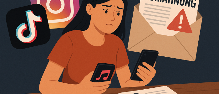 Social Media im Visier: Musik im Clip, Abmahnung im Postfach.