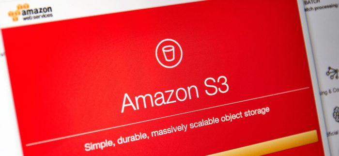Webseite von Amazon Web Services, über die S3-Buckets bereitgestellt werden