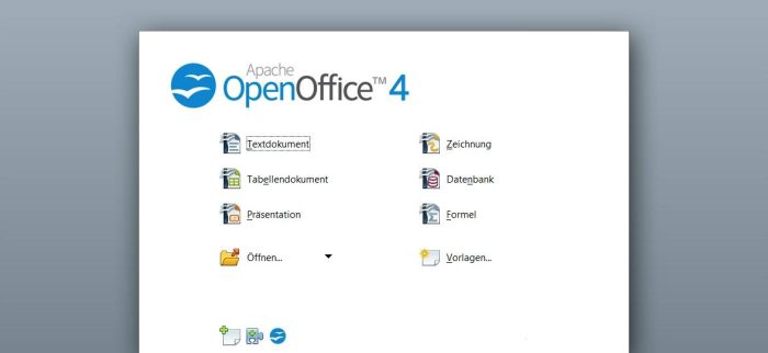 openofficeorg startbildschirm