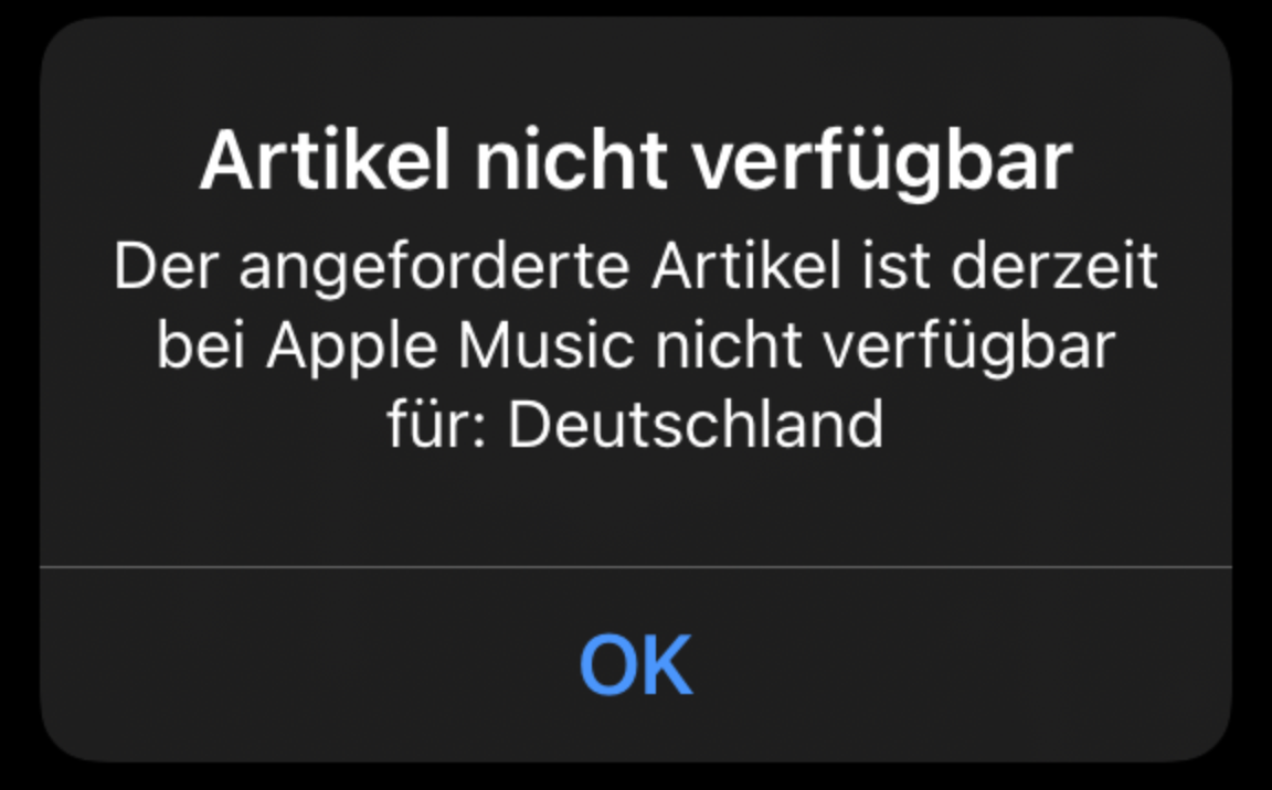 apple music fehlermeldung