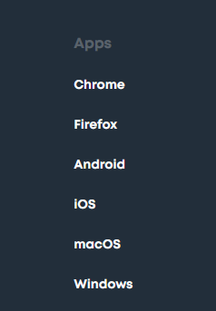 liste apps surfshark