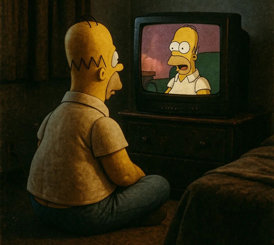 Bart Simpson watching TV