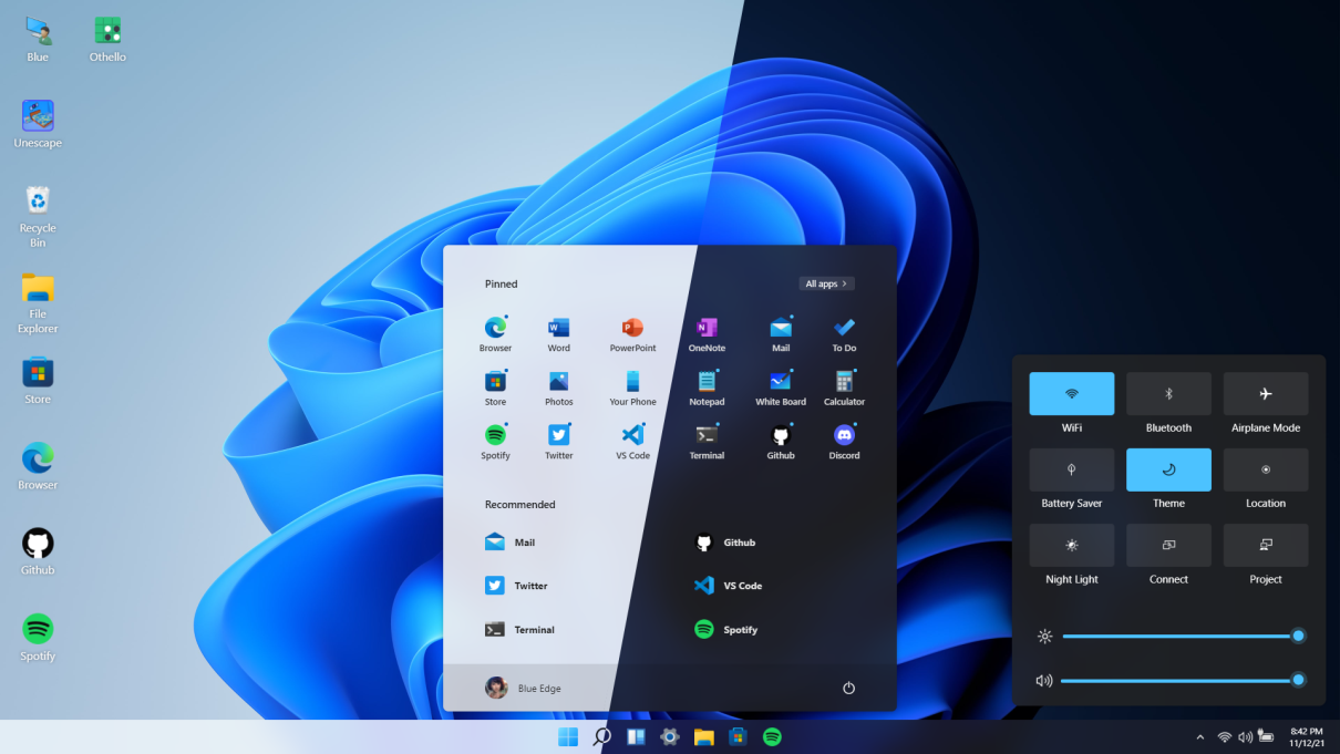 Windows 11, Desktop