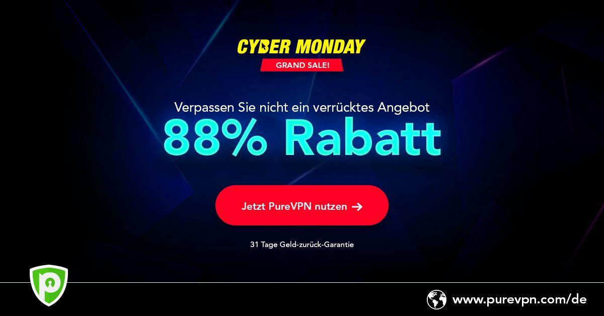 Cyber Monday: PureVPN für nur 1,18 EUR monatlich!