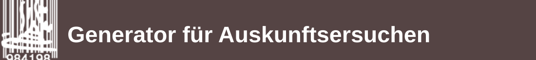 datenschmutz.de, Generator für Auskunftsersuchen