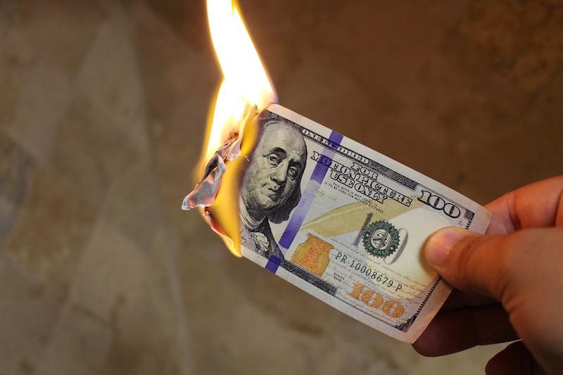 burning dollar, Jonathan Harris