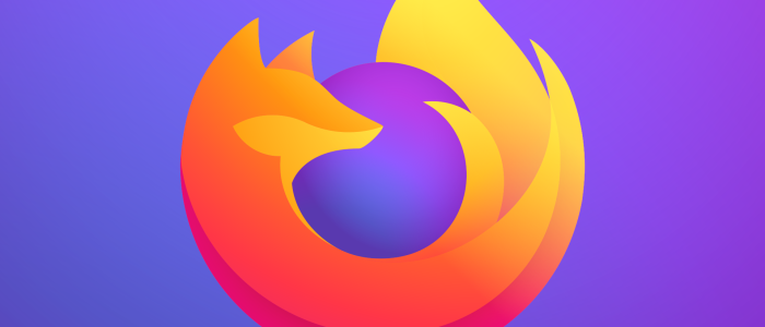 Firefox Logo auf blauem Hintergrund