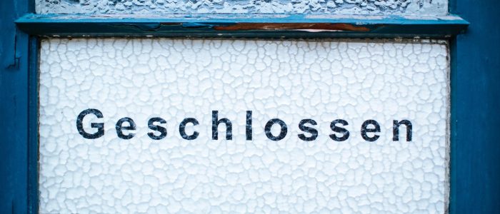 geschlossen, closed