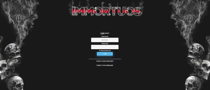 immortuos Login