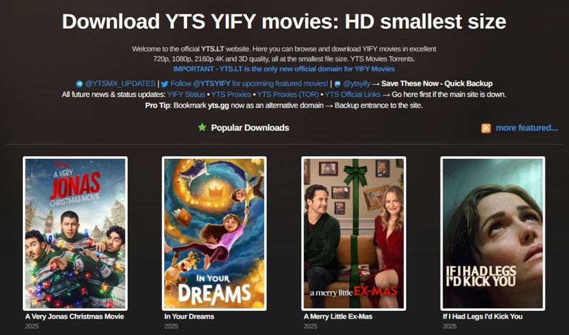 Yify Movies, YTS