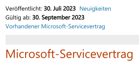 Microsoft, Microsoft-Servicevertrag