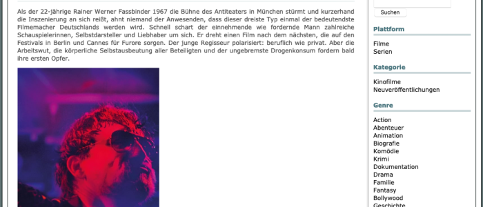 Movie-Blog Klon Screenshot