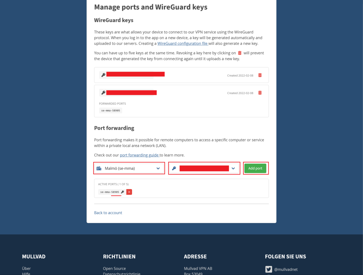 Wireguard, Seedbox
