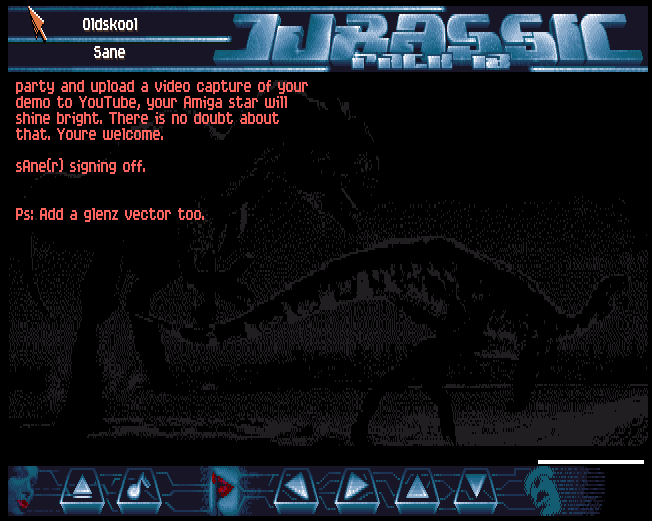 jurassic pack screenshot, old skool