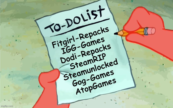 To-Do-List with different Repacks