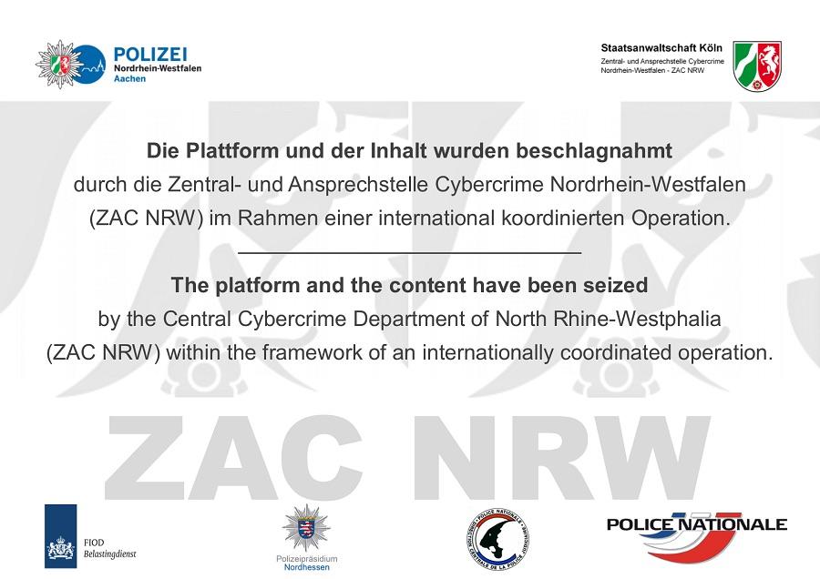 share-online.biz Sperrbildschirm des ZAC NRW