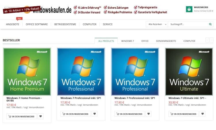 Softwarekauf.com, WindowsKaufen.de & SoftwareTiefpreis.de seriös?