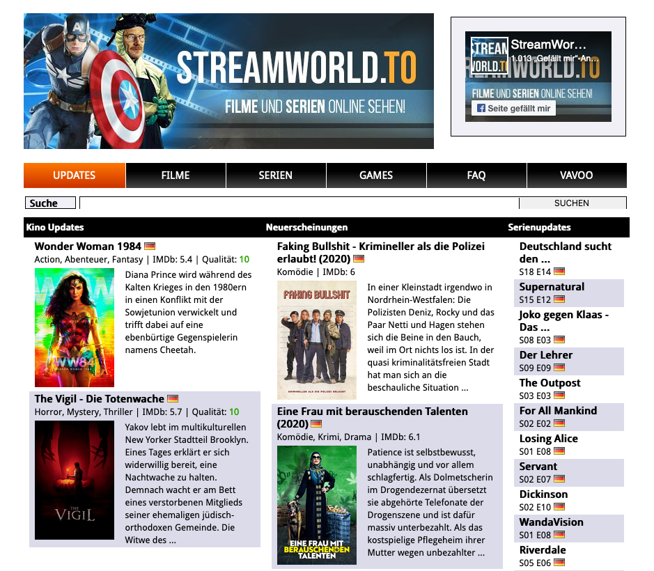 Streamworld.co – keine Filme aber dafür massig Werbung für Usenet.nl