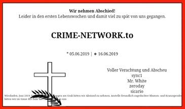 Todesanzeige crime-network.to