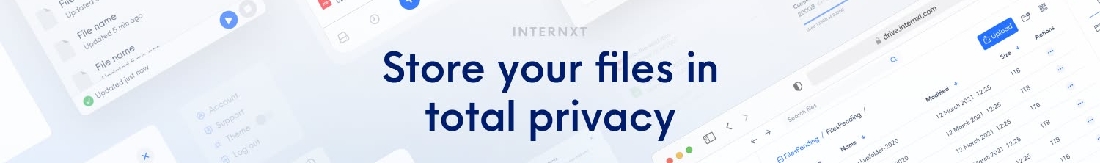 internxt, store your files in total privacy