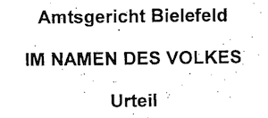 Urteil Amtsgericht Bielefeld