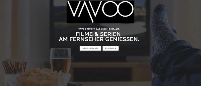 vavoo Logo in einem Wohnzimmer