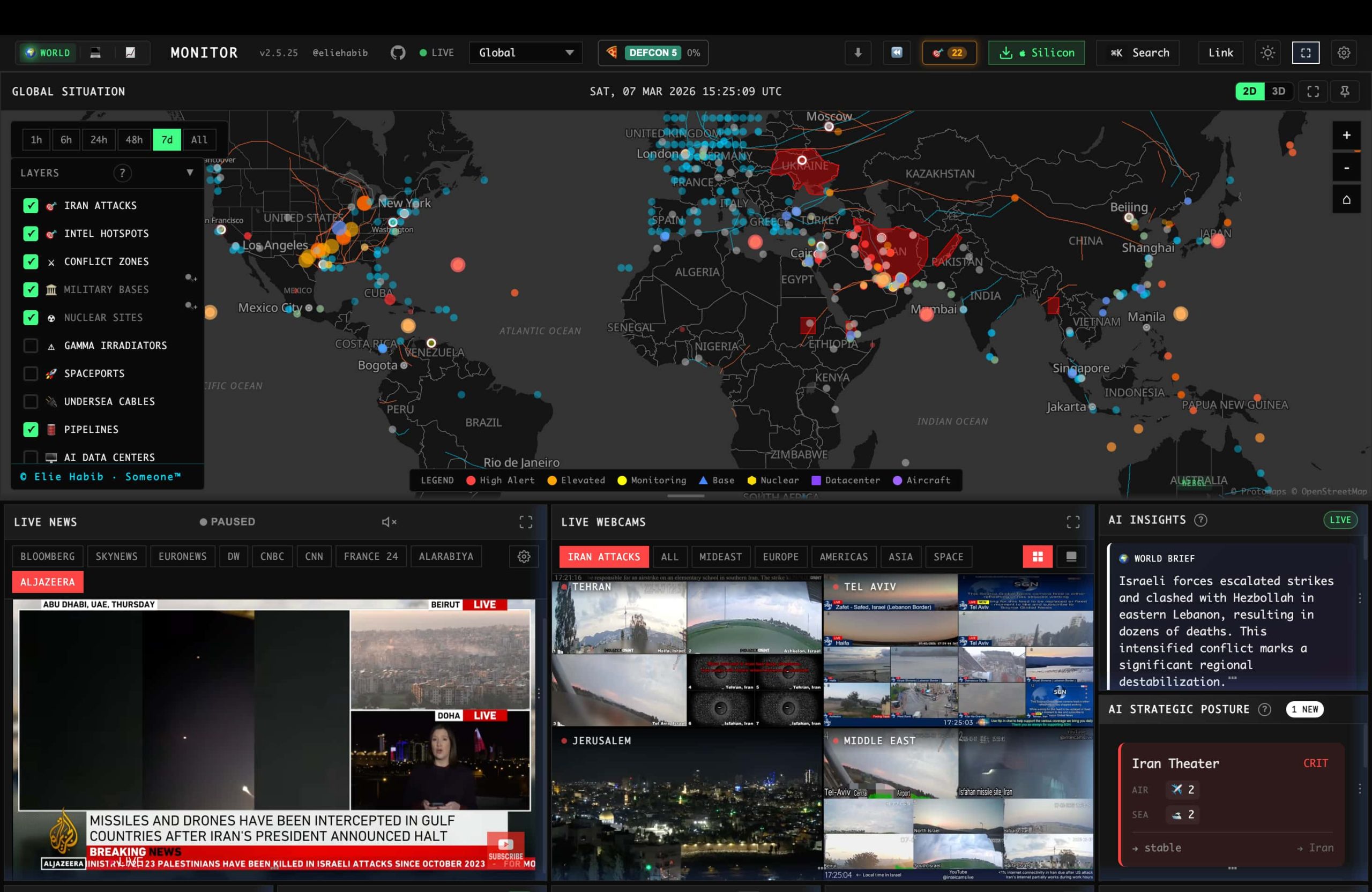 Screenshot von Worldmonitor