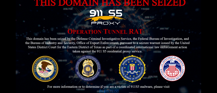 Das FBI hat die Domain von 911 S5 beschlagnahmt