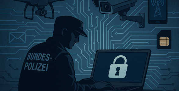 Digitale Aufrüstung: Der Bundespolizei sollen laut neuem Gesetz weitreichende Überwachungswerkzeuge wie Staatstrojaner, Drohnen und stille SMS zur Verfügung stehen.