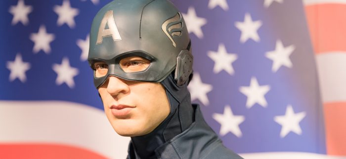 Wachsfigur von Captain America bei Madame Tussauds