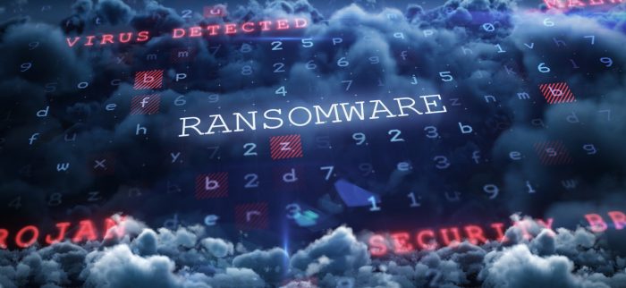 Bildmontage eines Ransomware-Angriffs (Symbolbild)