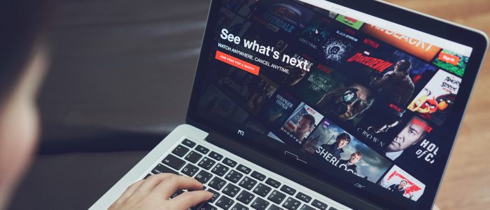 Netflix auf einem Laptop