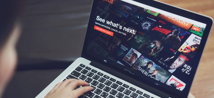 Netflix auf einem Laptop