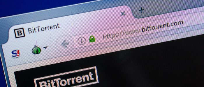 Startseite der BitTorrent-Website auf einem PC-Bildschirm