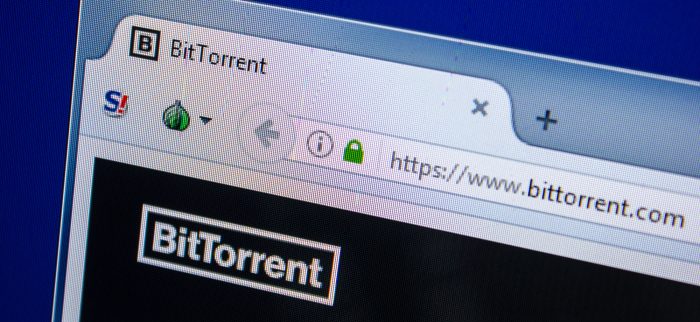 Startseite der BitTorrent-Website auf einem PC-Bildschirm