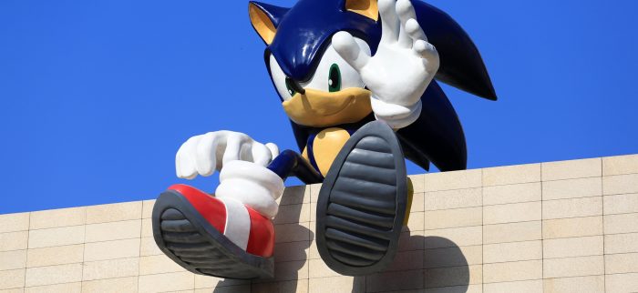 Ansicht einer Skulptur von Sonic